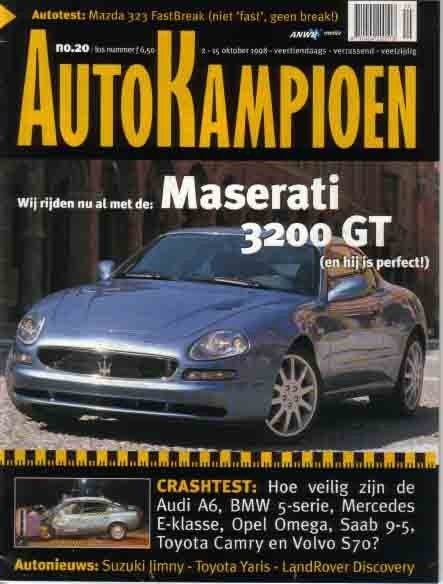 Autokampioen 20 1998 : Maserati 3200GT - Mazda 323 Fastbreak, Ophalen of Verzenden, Gelezen, Algemeen