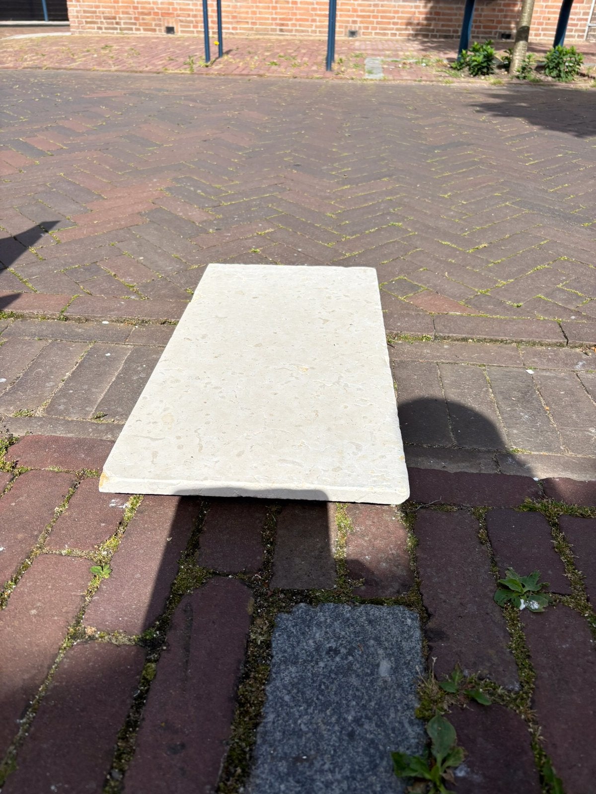 GEZOCHT !!! Natuursteen Jerusalem Ivory getromeld 60x60x2 cm, Ophalen, 30 cm of meer, Steen of Klei, 50 tot 150 cm