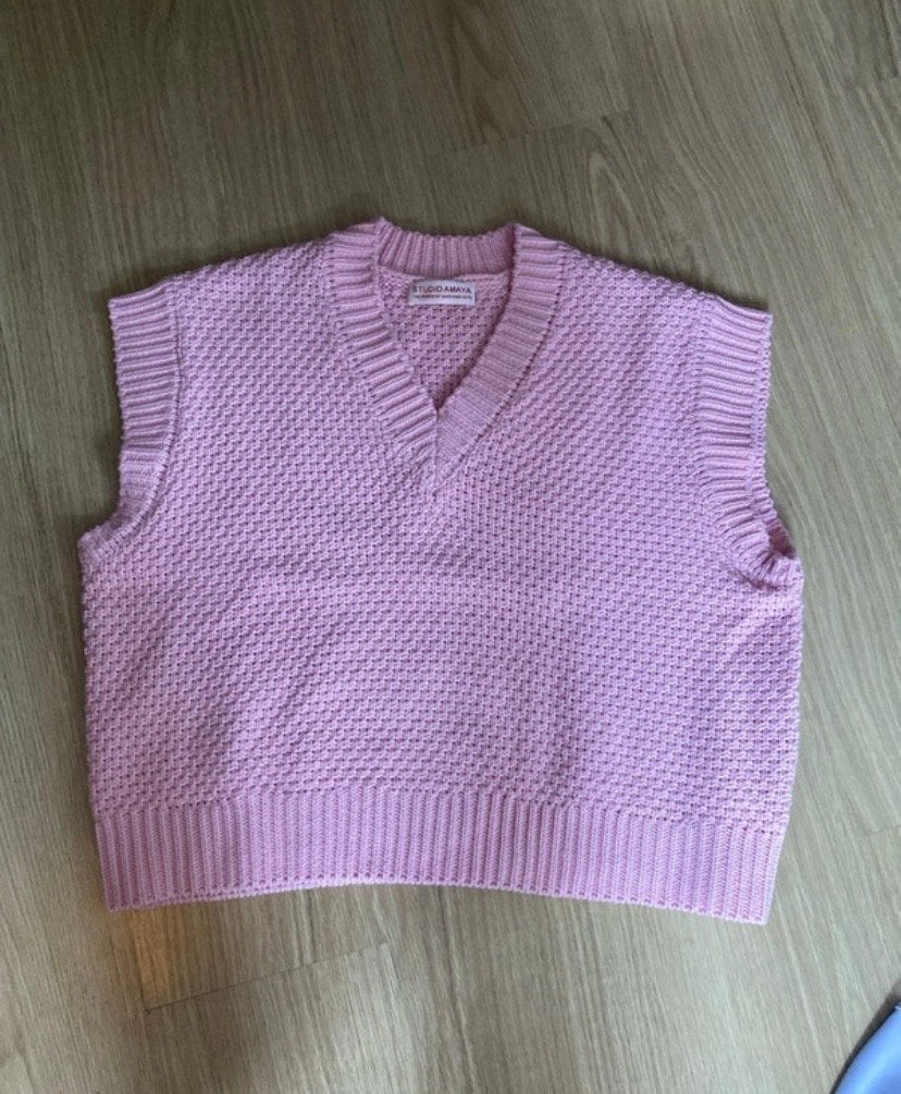 Studio Amaya Spencer Maat M - Roze Gebreide Top, Ophalen of Verzenden, Zo goed als nieuw, Maat 38/40 (M), Roze