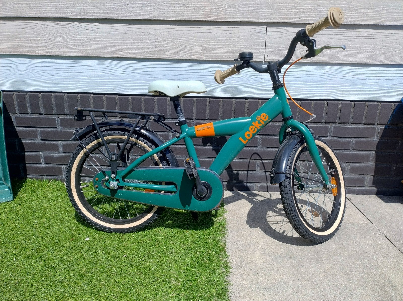 Loekie kinderfiets 16 inch - Groen, Fietsen en Brommers, Fietsen | Kinderfietsjes, Ophalen, Zijwieltjes, Batavus, 16 tot 20 inch
