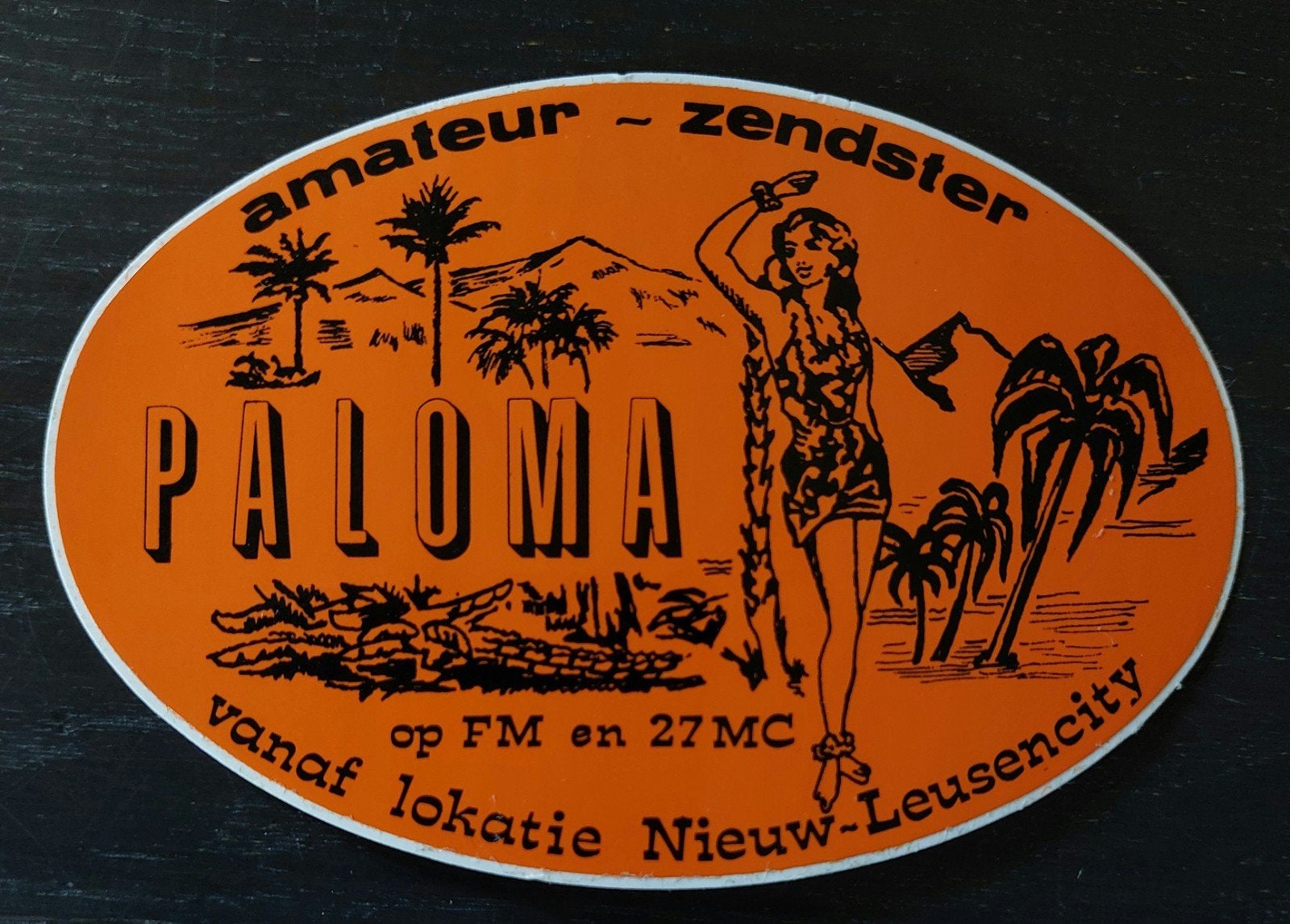 Sticker Paloma Nieuw-Leusen Zendamateur piratenzender, Ophalen of Verzenden