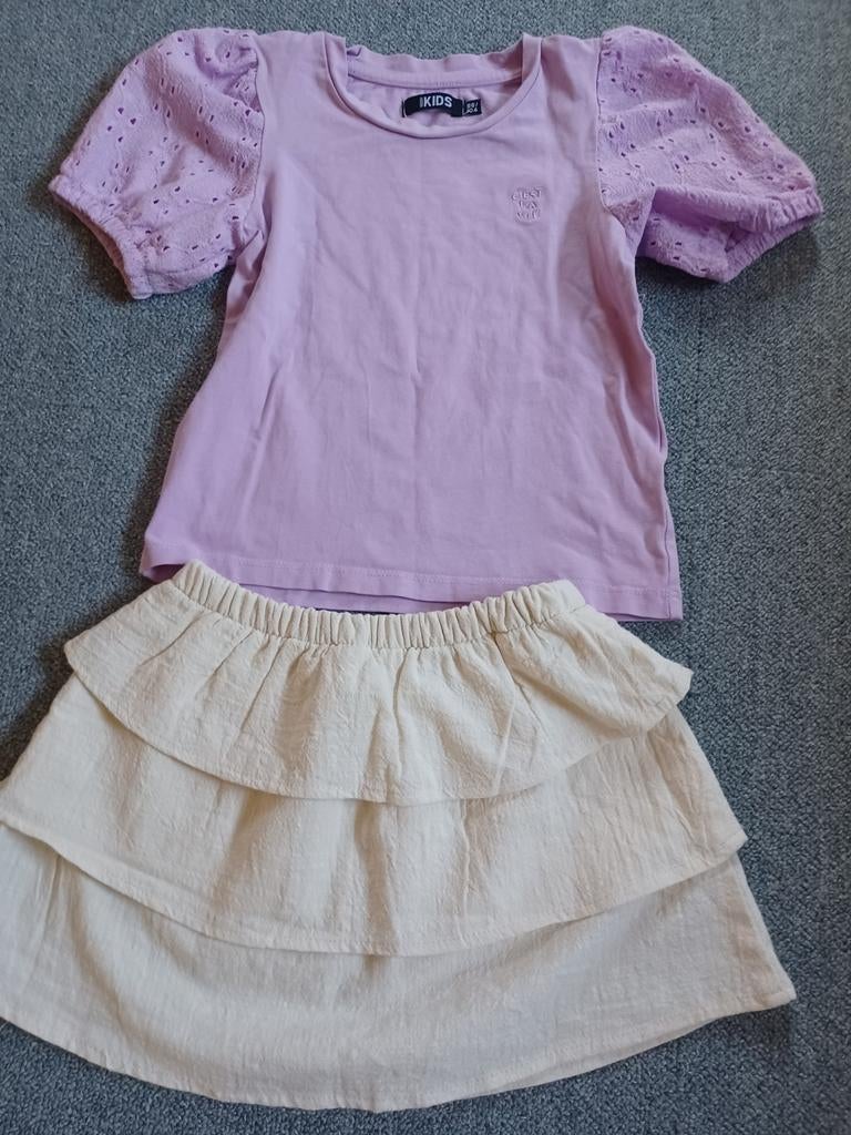 2 stuks meisjes kinderkleding mt 98/ 104, Ophalen of Verzenden, Zo goed als nieuw, Maat 98
