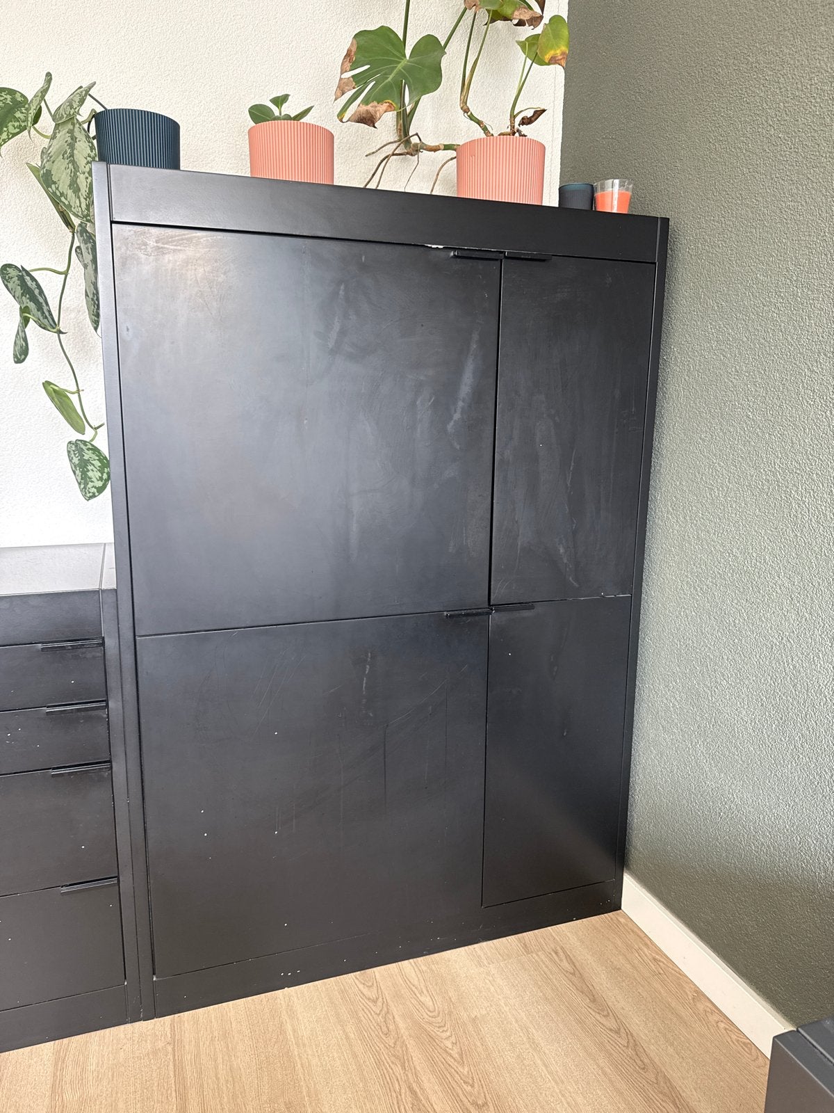 Pastoe L serie kast - Zwart design meubel, Ophalen, Gebruikt, 50 tot 100 cm, 150 tot 200 cm