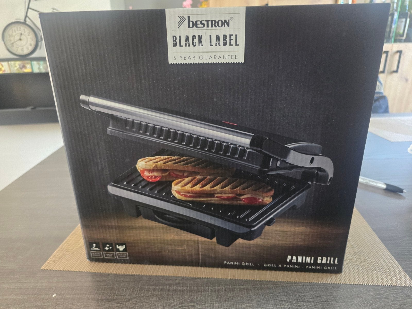 Bestron Panini Grill Zwart - Nieuw in doos, Ophalen of Verzenden