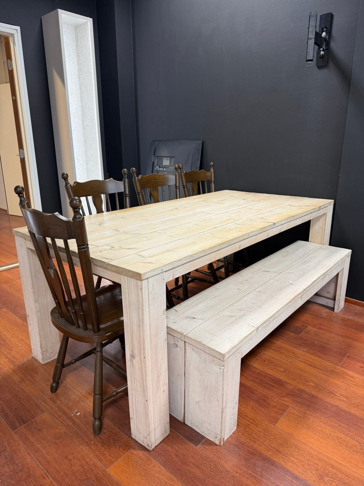 Houten tafel met stoelen, Ophalen of Verzenden