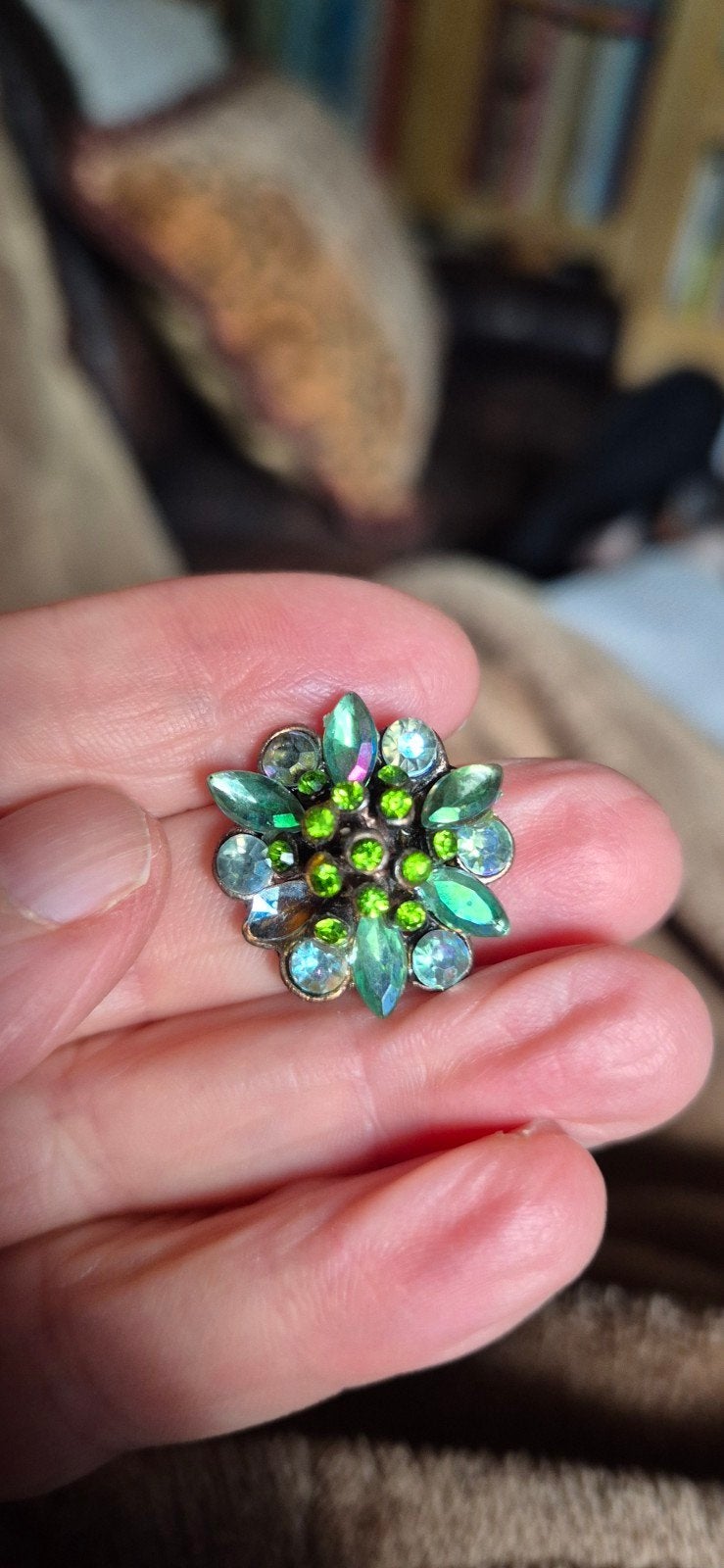 Mooie mist sluiting met strass steentjes - 2x2 cm, Sieraden, Tassen en Uiterlijk, Overige materialen, Gebruikt, Minder dan 4 cm