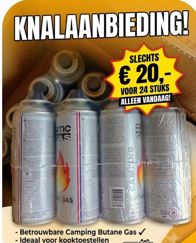 partij 24 stuks Camping Butaan Gas, Ophalen, Nieuw