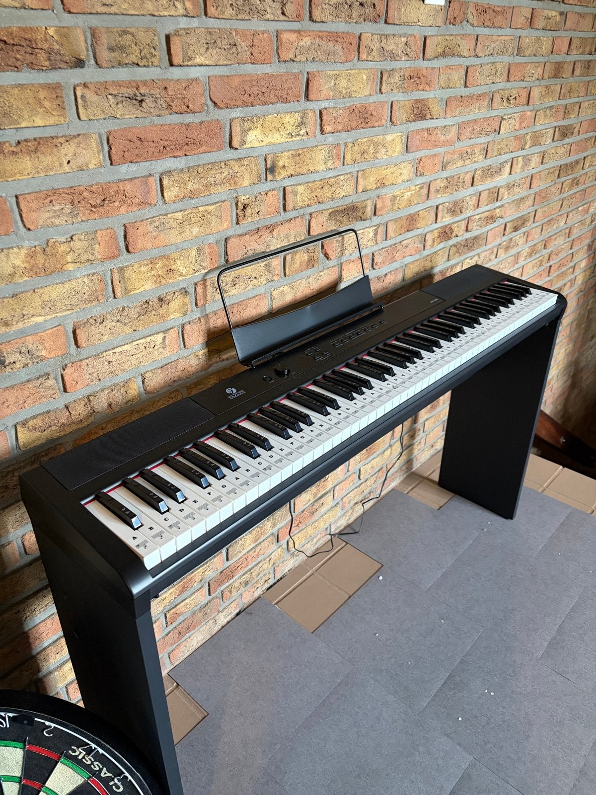 Digitale piano met 88 toetsen en standaard, Ophalen, Nieuw, Zwart, Piano