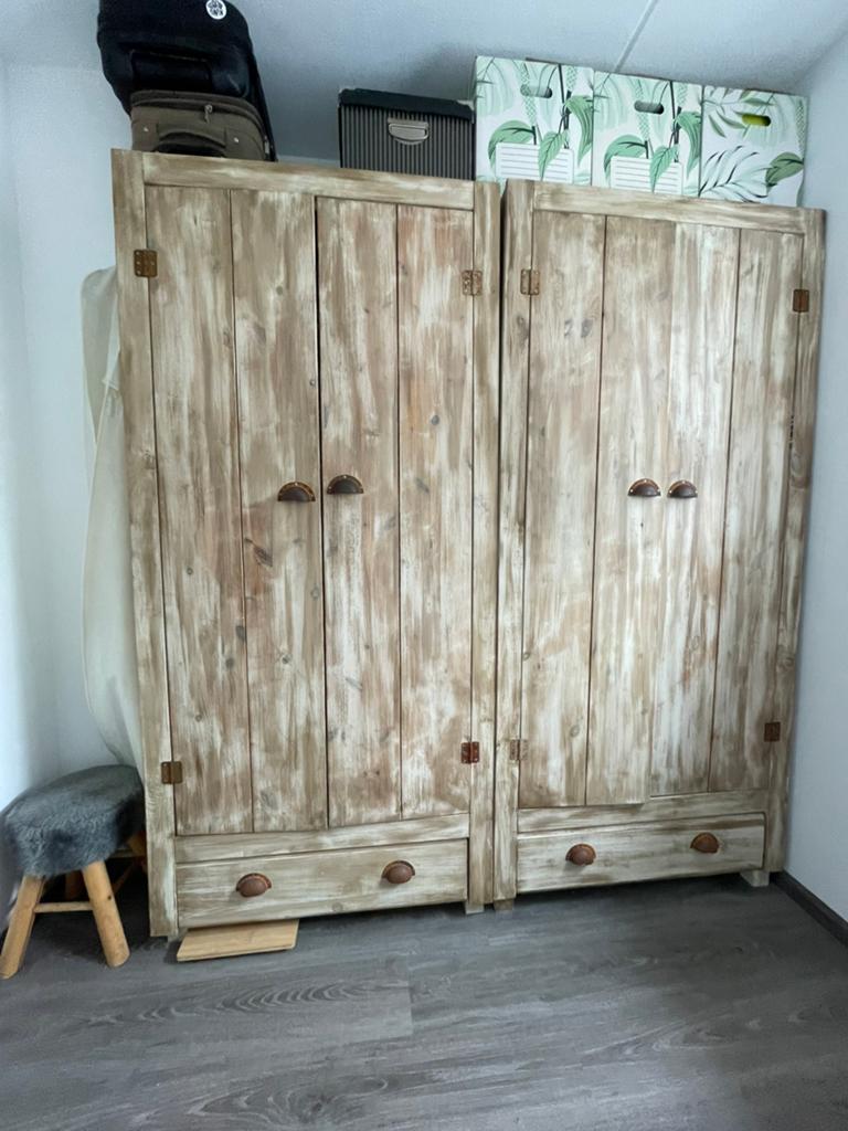 Kledingkasten hout, Huis en Inrichting, Kasten | Kledingkasten, Zo goed als nieuw, 150 tot 200 cm, 50 tot 100 cm, 50 tot 75 cm