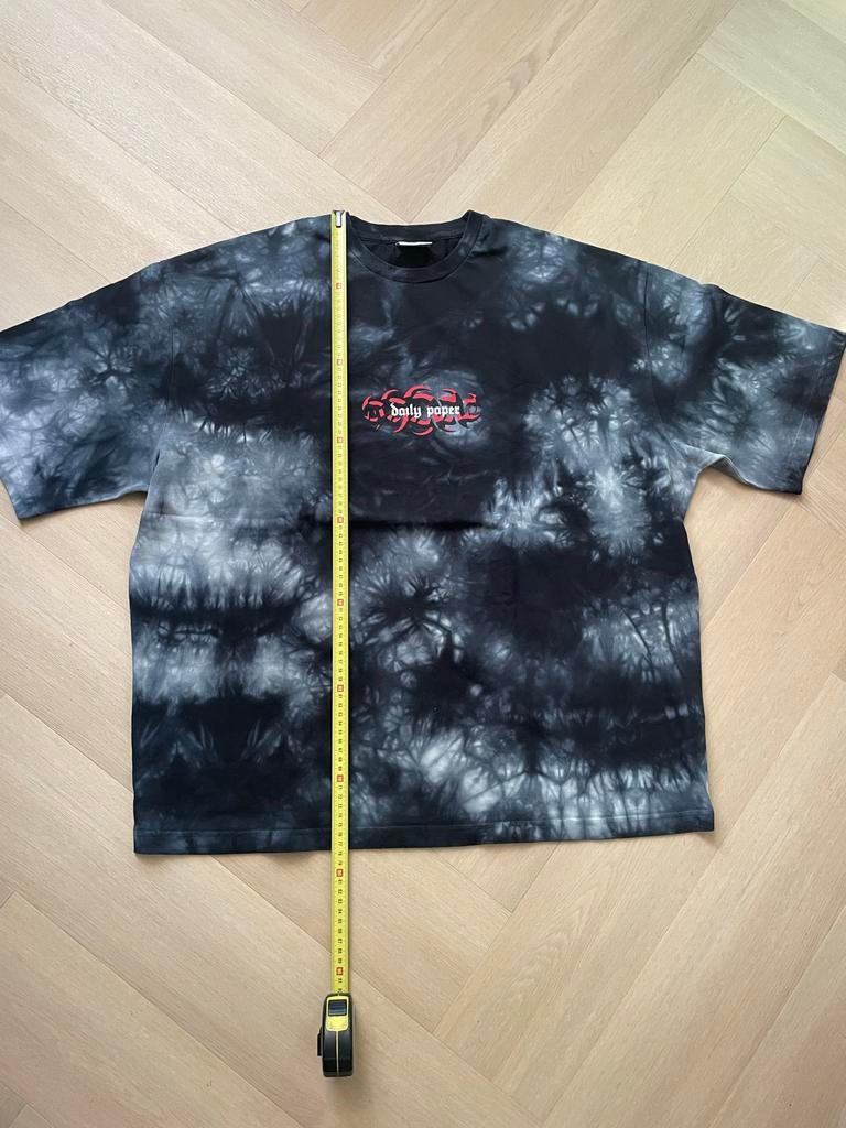 Daily Paper T-shirt - Zwart/Grijs Tie-Dye - Maat XL, Verzenden, Zo goed als nieuw, Maat 56/58 (XL), Zwart