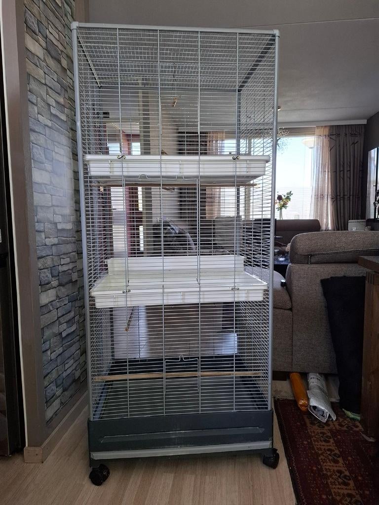 LUXE EN MODRENE GROOT VOGELKOOI, Ophalen, Zo goed als nieuw, Metaal, Vogelkooi