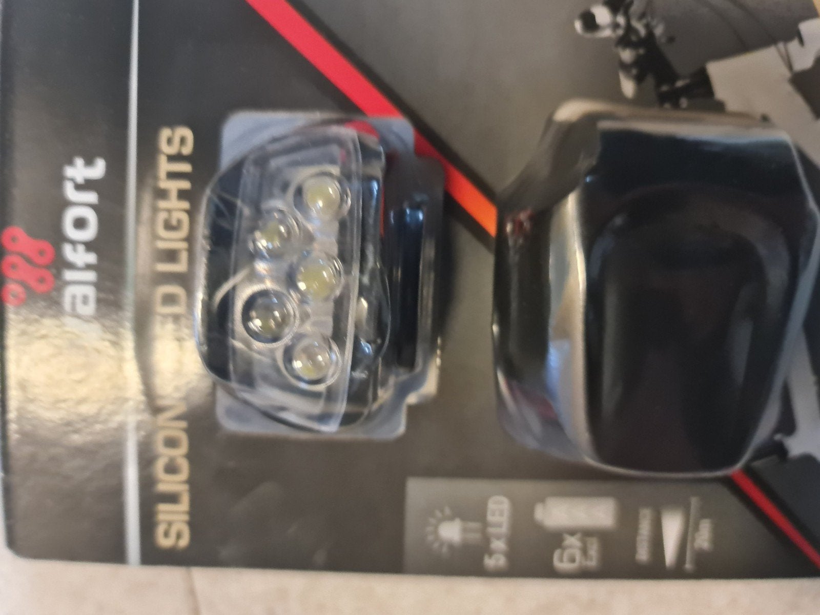 Walfort Siliconen LED Fietsverlichting Set, Ophalen of Verzenden, Nieuw, Batterij, Verlichtingsset