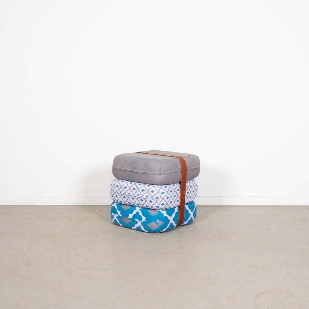 Fatboy Baboesjka Poef Blauw/Grijs Stof (Patroon 2), Niet ingevuld, Zo goed als nieuw, Niet ingevuld, Niet ingevuld