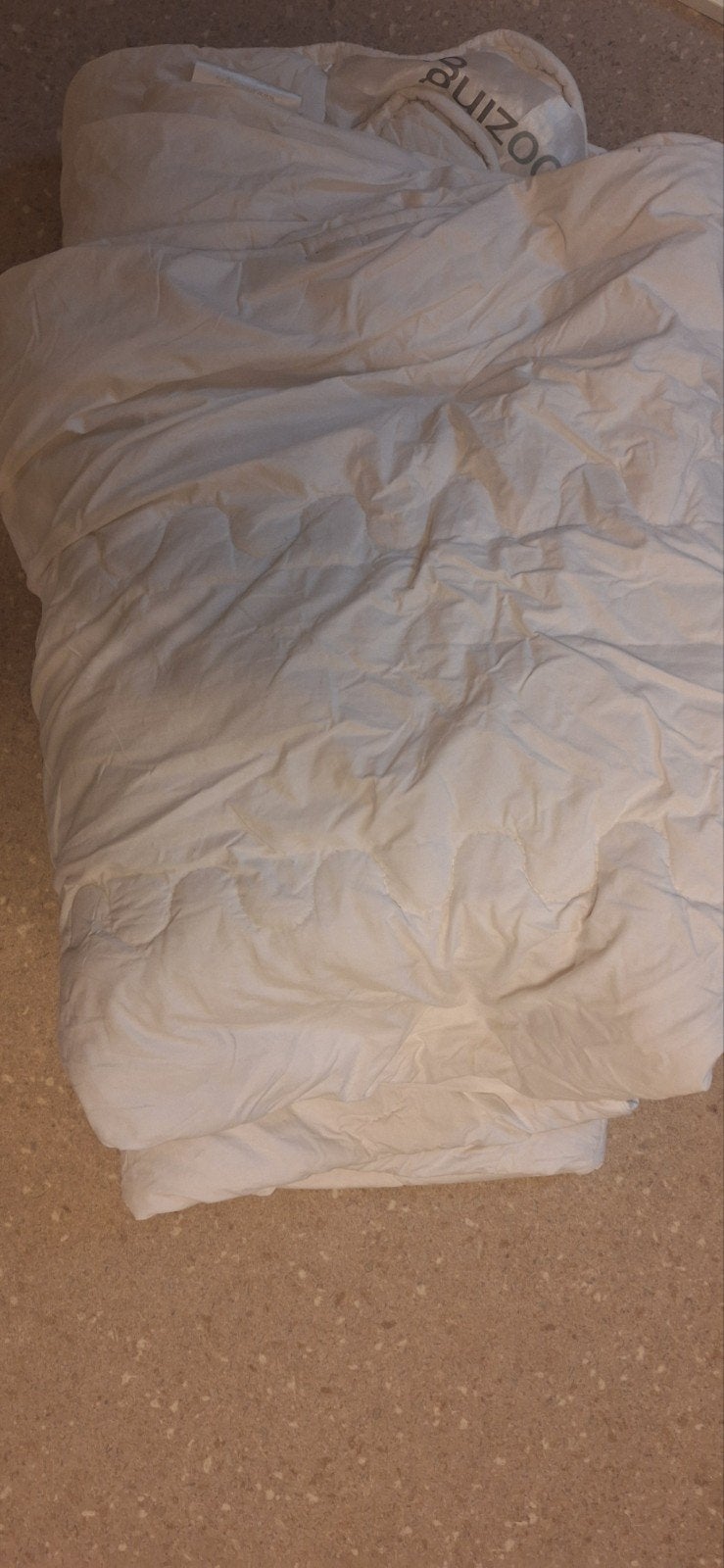 Snoozing 4-seizoenen dekbed 120x150 cm voor kinderbed, Gebruikt, Eenpersoons, Wit, Ophalen of Verzenden