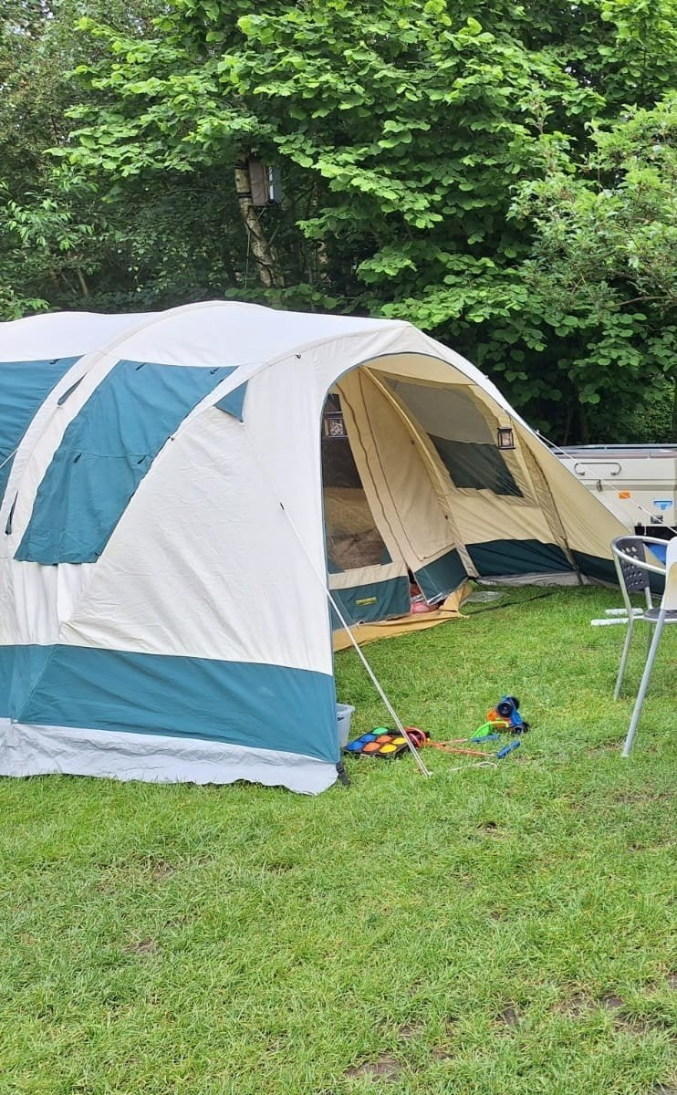 katoenen tunneltent, Ophalen, Gebruikt