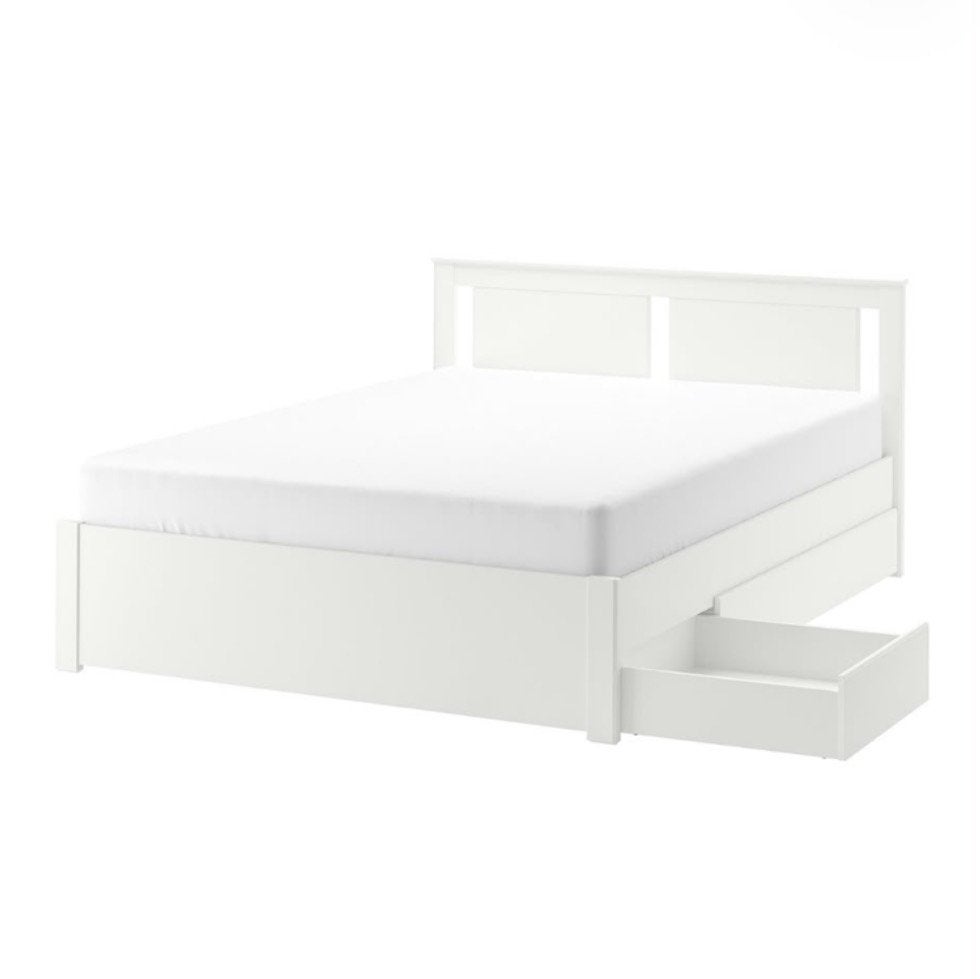 Bed twijfelaar, Huis en Inrichting, Ophalen, Gebruikt, Wit, 140 cm