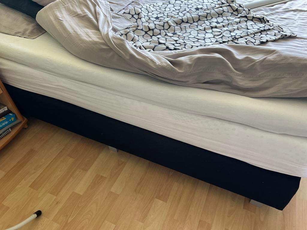 Prachtige boxspring - zwart 160 cm x 200 cm, Huis en Inrichting, Slaapkamer | Boxsprings, Gebruikt, Zwart, Tweepersoons, Ophalen of Verzenden