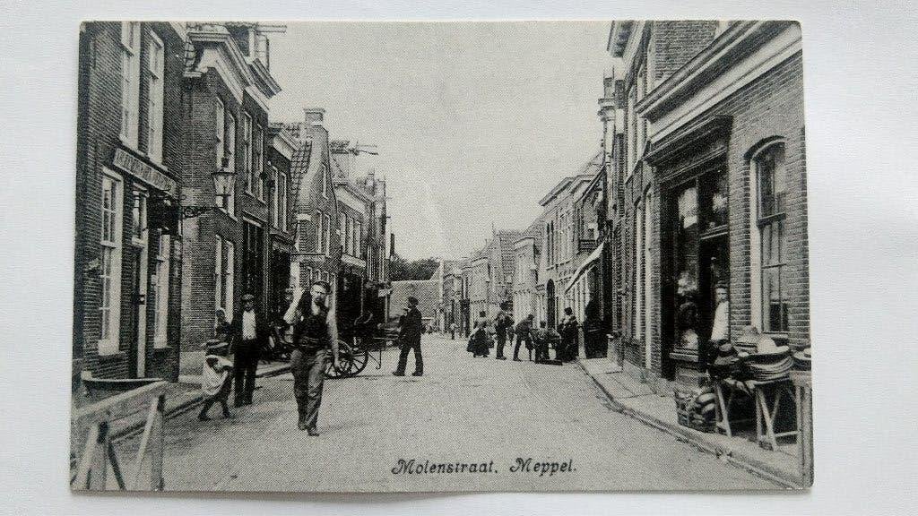 Oude Ansichtkaart Meppel - Molenstraat - Ongelopen, Verzamelen, Ophalen of Verzenden, Voor 1920, Ongelopen, Overijssel