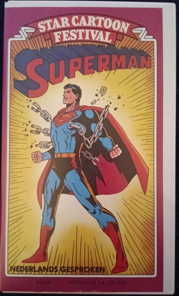 Superman Star Cartoon Festival vhs, Alle leeftijden, Ophalen of Verzenden, Zo goed als nieuw, Actie en Avontuur