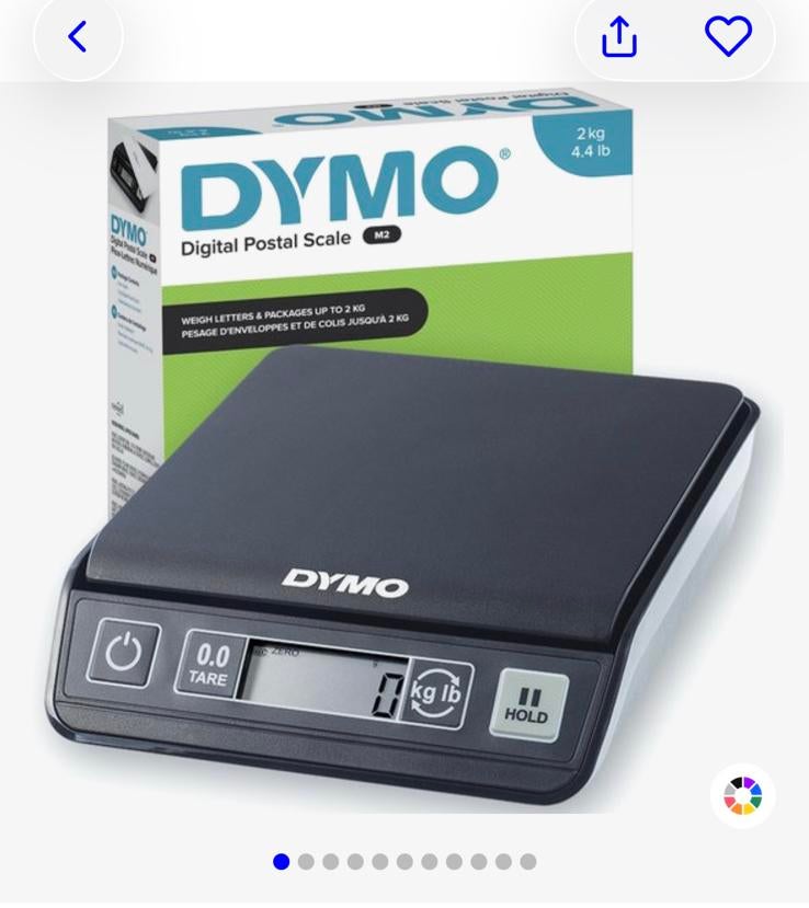 DYMO digitale postweegschalen | tot 2 kg capaciteit | 20 cm, Witgoed en Apparatuur, Weegschalen, Nieuw, Digitaal, Overige typen