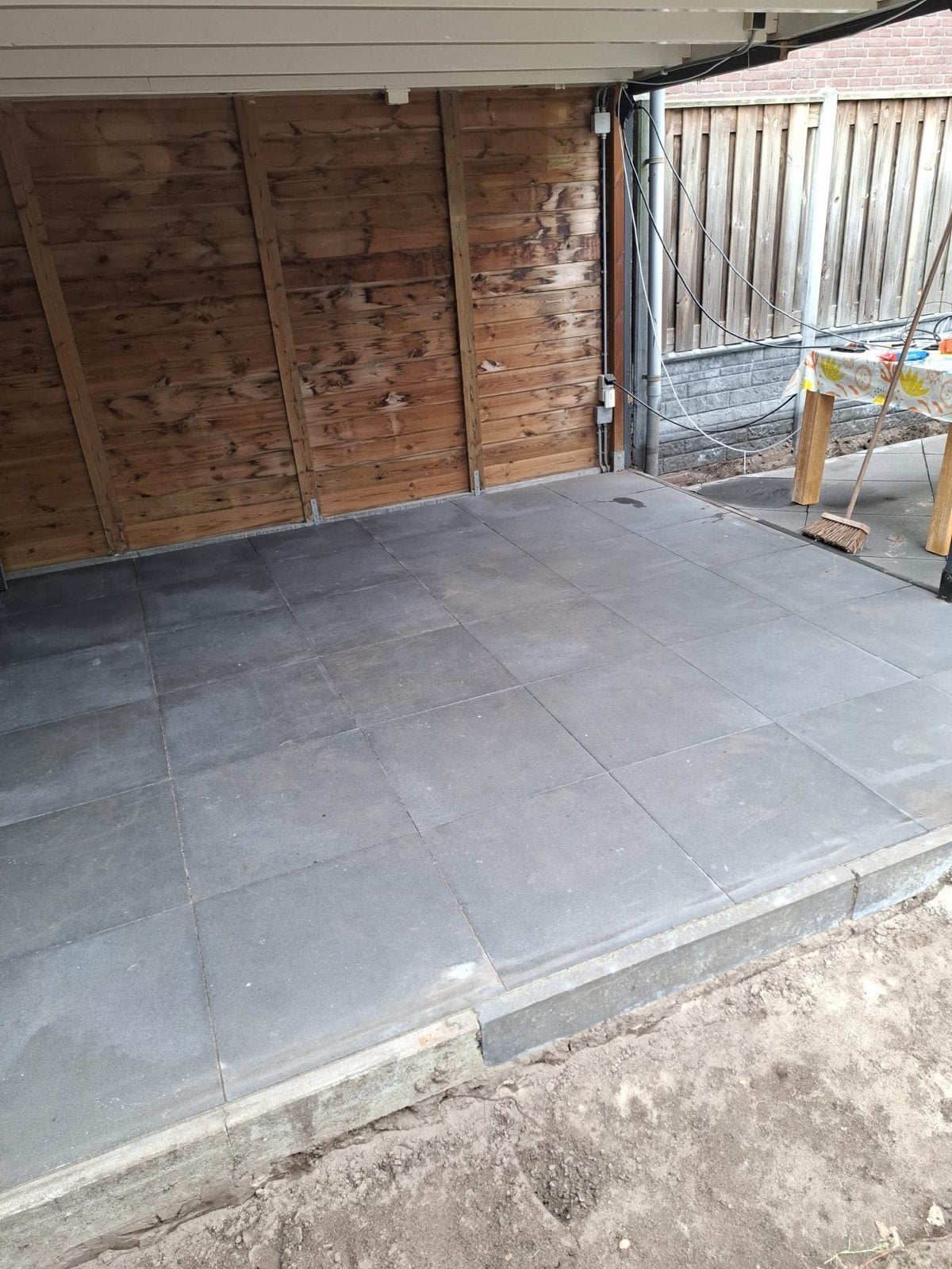 Betontegels Geostretto Milan zwart 60x60x4 cm, Doe-het-zelf en Verbouw, Ophalen, Gebruikt, 10 m² of meer, Vloertegels