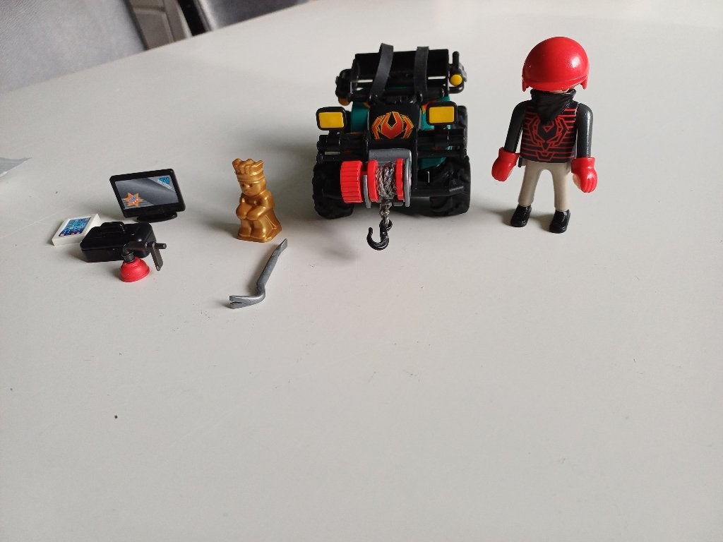 Playmobil Bandiet op quad met lier -  6879, Kinderen en Baby's, Speelgoed | Playmobil, Ophalen of Verzenden, Zo goed als nieuw