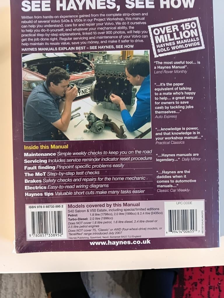 Haynes 4731 Volvo S40 & V50 Owners Workshop Manual, Boeken, Volvo, Nieuw, Ophalen of Verzenden, Haynes