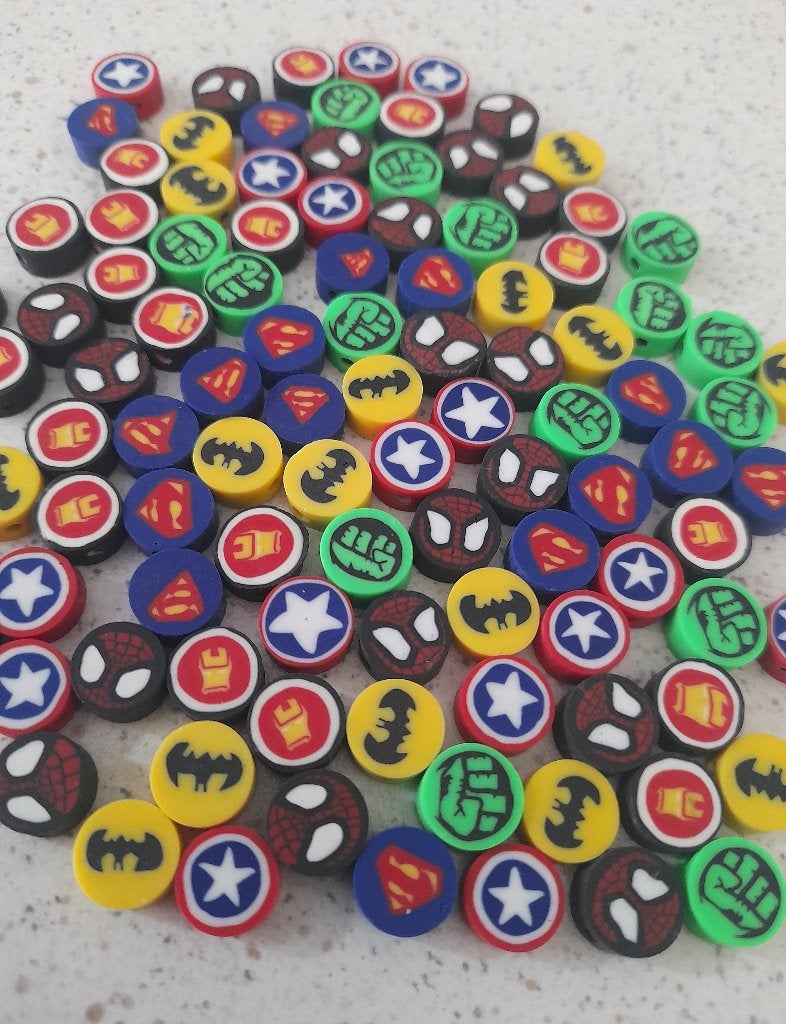 Superhelden polymeer kralen, Hobby en Vrije tijd, Kralen en Sieraden maken, Ophalen of Verzenden, Nieuw, Kraal