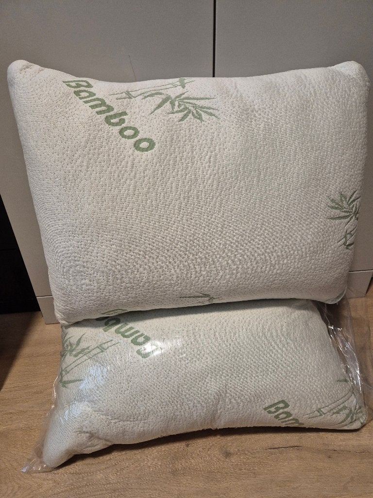 2 Bamboo kussens van Lucovitaal., Ophalen, Zo goed als nieuw, Wit, Rechthoekig