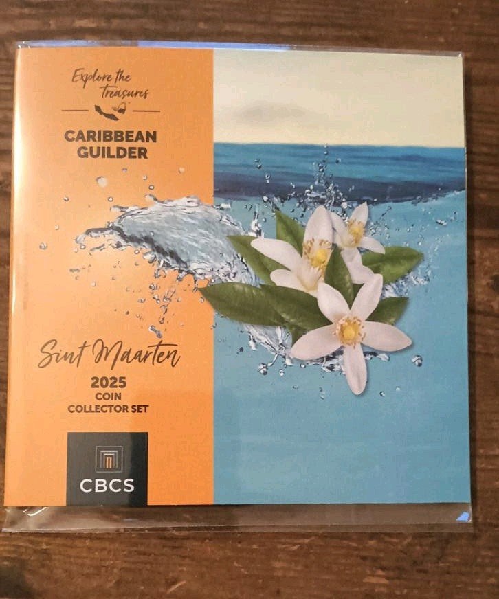 Bu set Sint Maarten 2025 Caribbean Guilder Coin Collector Se, Ophalen of Verzenden, Koningin Beatrix, Overige waardes, Setje