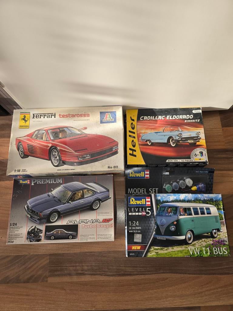 4 mooie vinitage modelbouw dozen, Ophalen, Groter dan 1:32, Overige merken