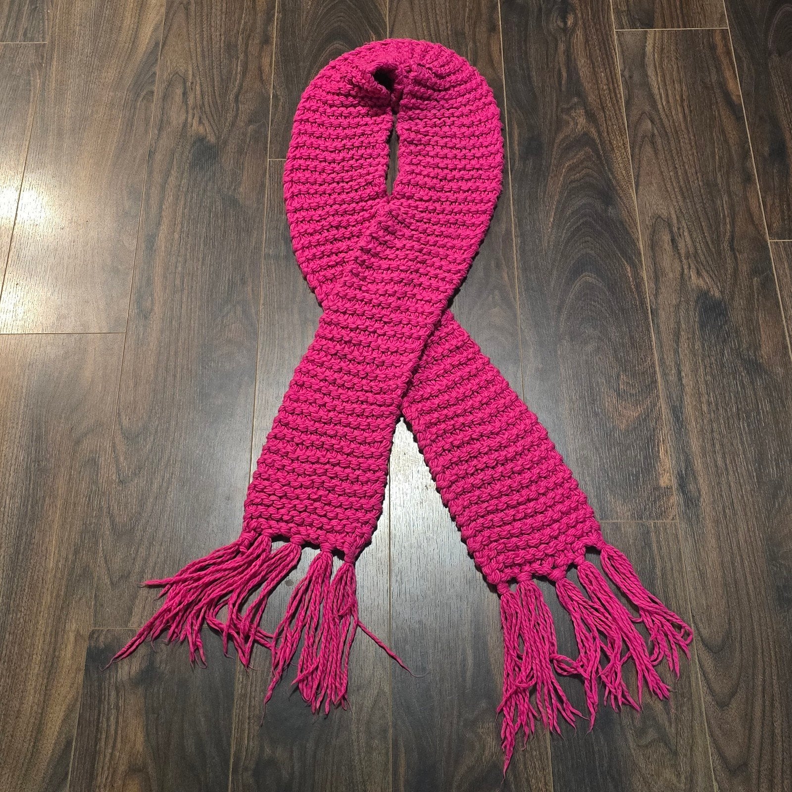 Hema fuchsia roze gehaakte sjaal, Hema, Ophalen of Verzenden, Gedragen, Sjaal