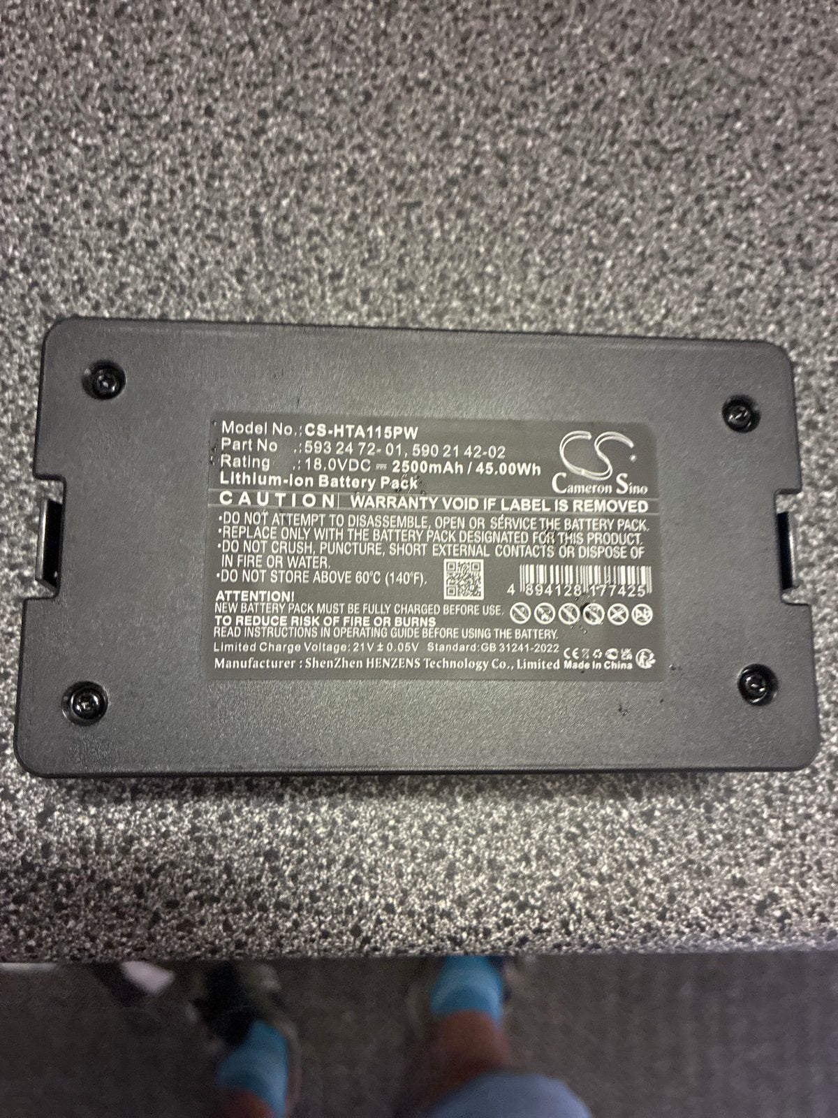 Accu voor Husqvarna 305 - CS-HTA115PW 18.0V 2500mAh, Nieuw