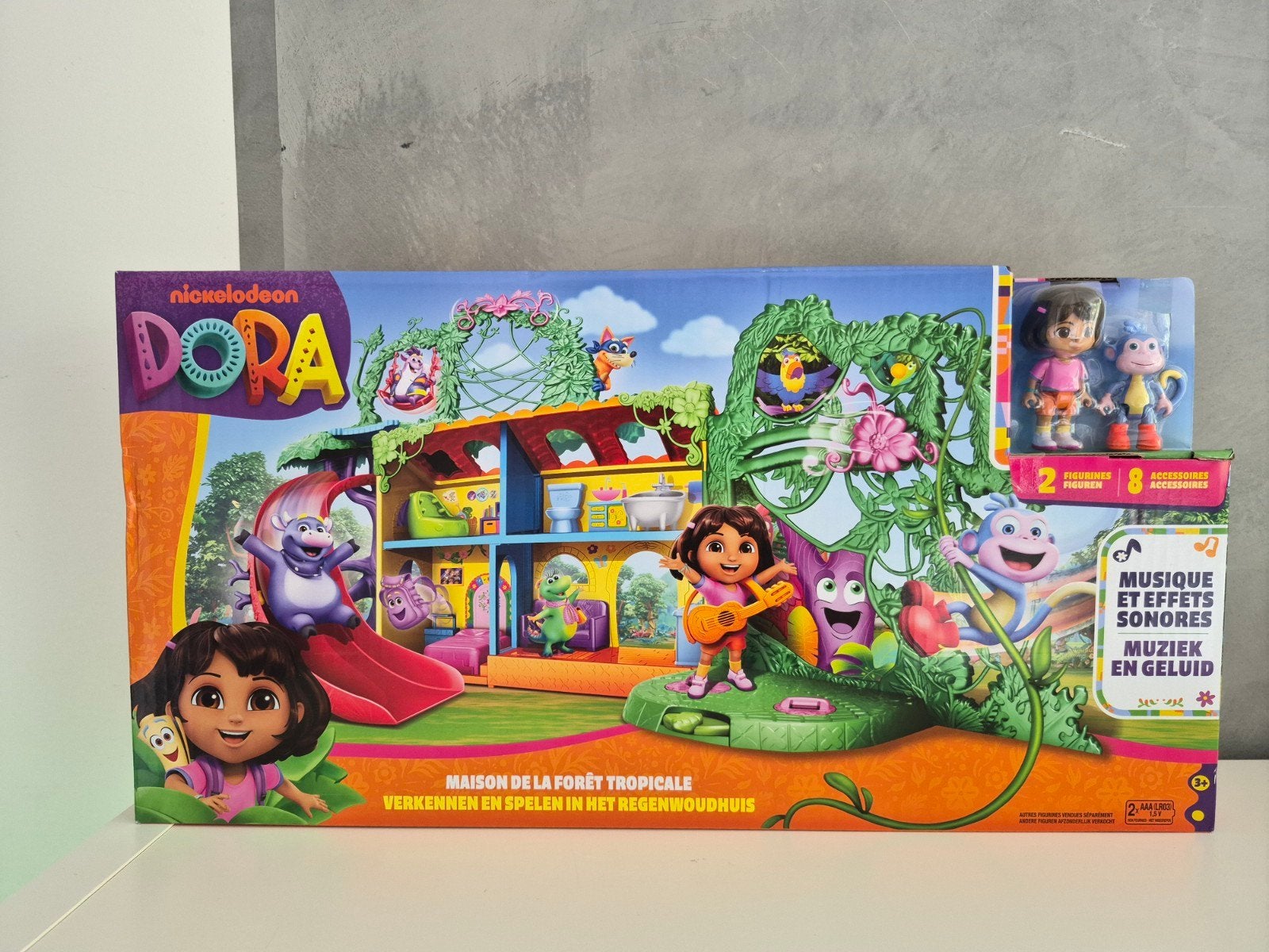 Dora Nickelodeon Regenwoudhuis Speelset met Geluid, Ophalen of Verzenden, Nieuw, Jongen of Meisje