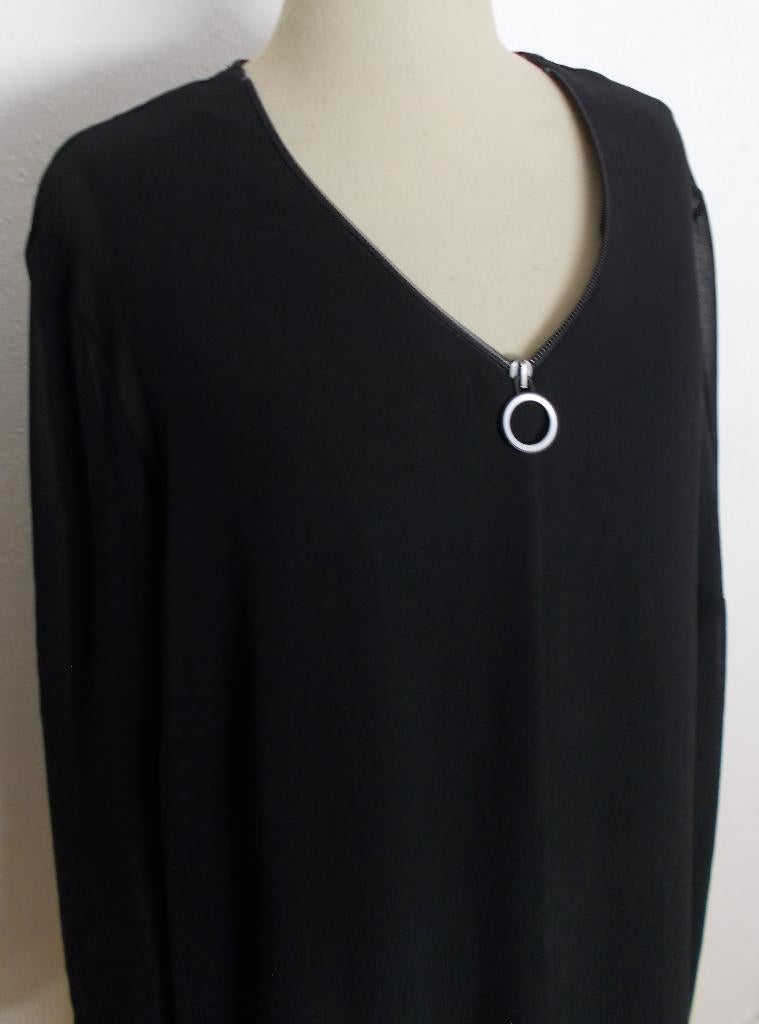 Aparte zwarte stoere tuniek van Doris Streich! 46, Verzenden, Zo goed als nieuw, Maat 46/48 (XL) of groter, Zwart