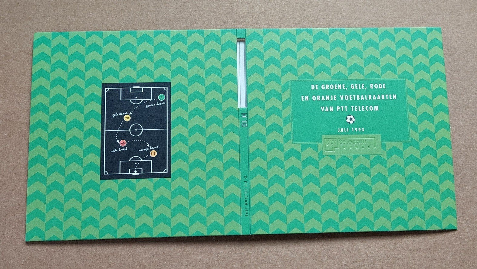 PTT Telecom Voetbalkaarten Juli 1993-Groen, Geel, Rood, Or, Verzamelen, Ophalen of Verzenden