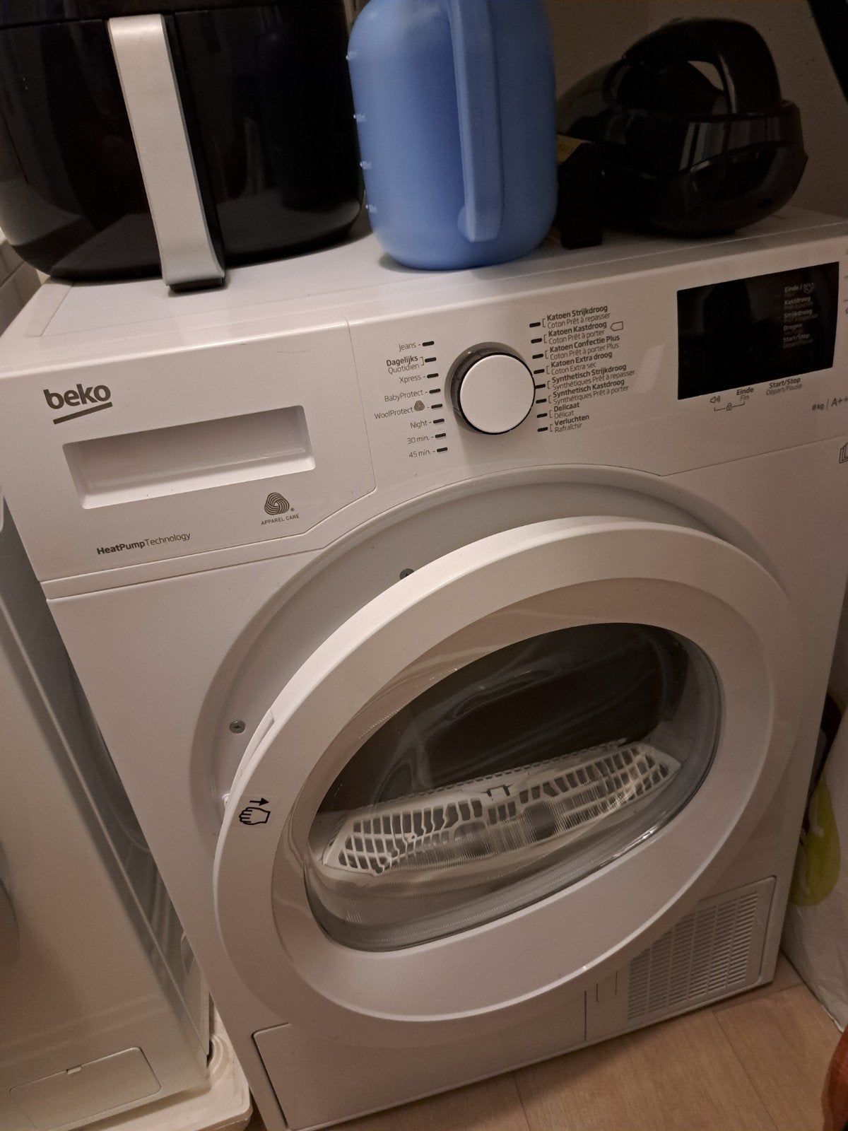 Beko Warmtepompdroger 8kg A+++, Witgoed en Apparatuur, Ophalen, 8 tot 10 kg, Zo goed als nieuw, Voorlader