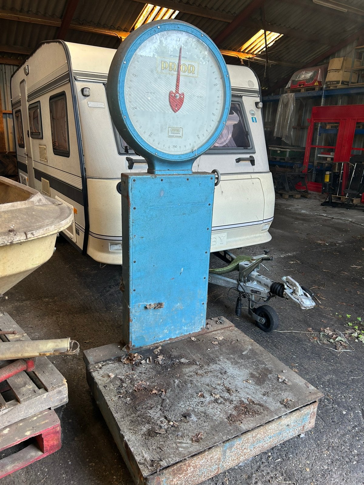 Antieke / Vintage Industriële Weegschaal – Prior Boskoop, Witgoed en Apparatuur, Gebruikt, Analoog, 100 kg of meer, Ophalen of Verzenden