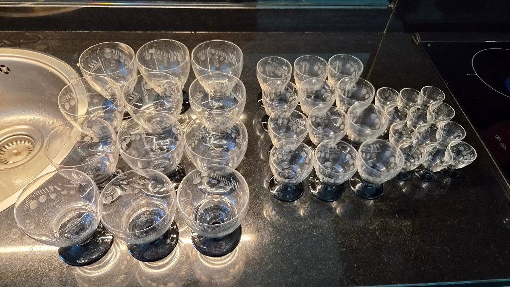 glazen set, Ophalen, Zo goed als nieuw, Borrel- of Shotglas