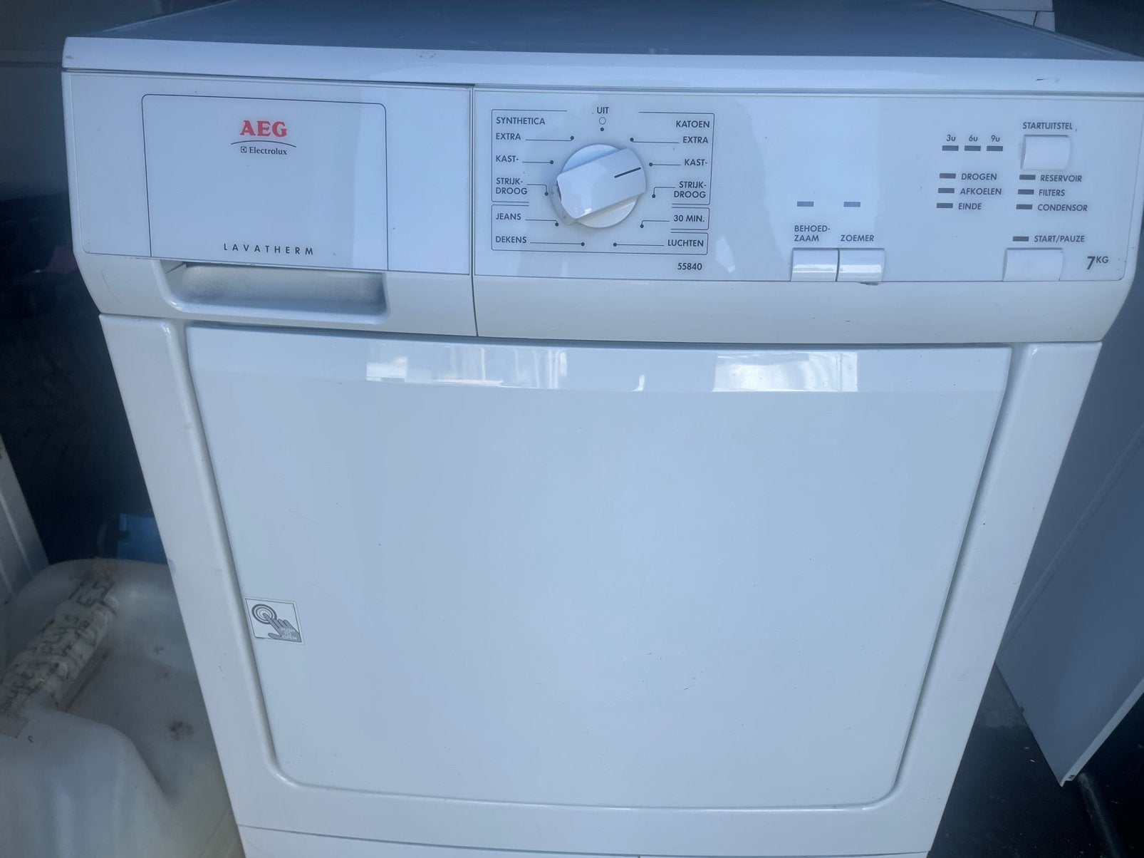 Aeg condens en vaatwasser, Witgoed en Apparatuur, Ophalen, 6 tot 8 kg, Gebruikt, Minder dan 85 cm