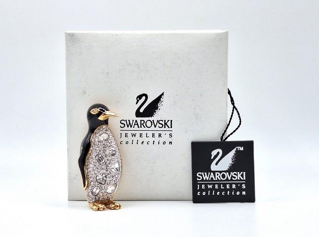 Pinguïnbroche 7848/942/058, Verzamelen, Swarovski, Verzenden, Figuurtje