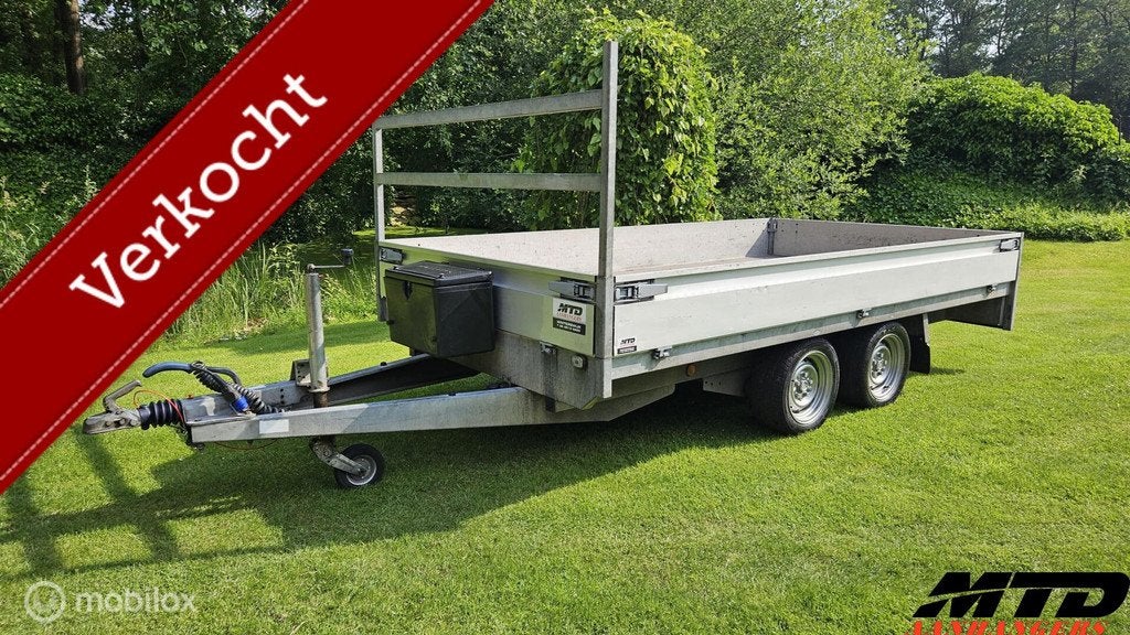 Henra verlaagde multitransporter plateauwagen 350x185, Gebruikt