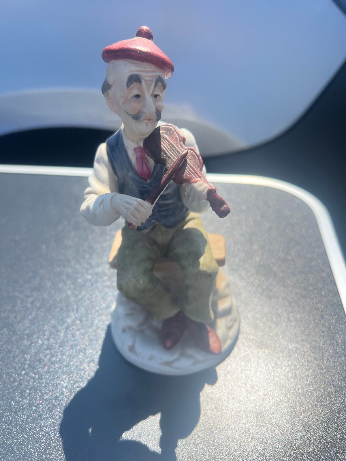 Vintage beeldje vioolspeler - decoratie, Ophalen of Verzenden, Zo goed als nieuw