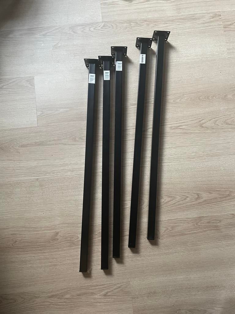 5x Duraline Tafelpoten Zwart 75cm - Nieuw, Ophalen, Tafelpoot, 50 tot 100 cm, Nieuw