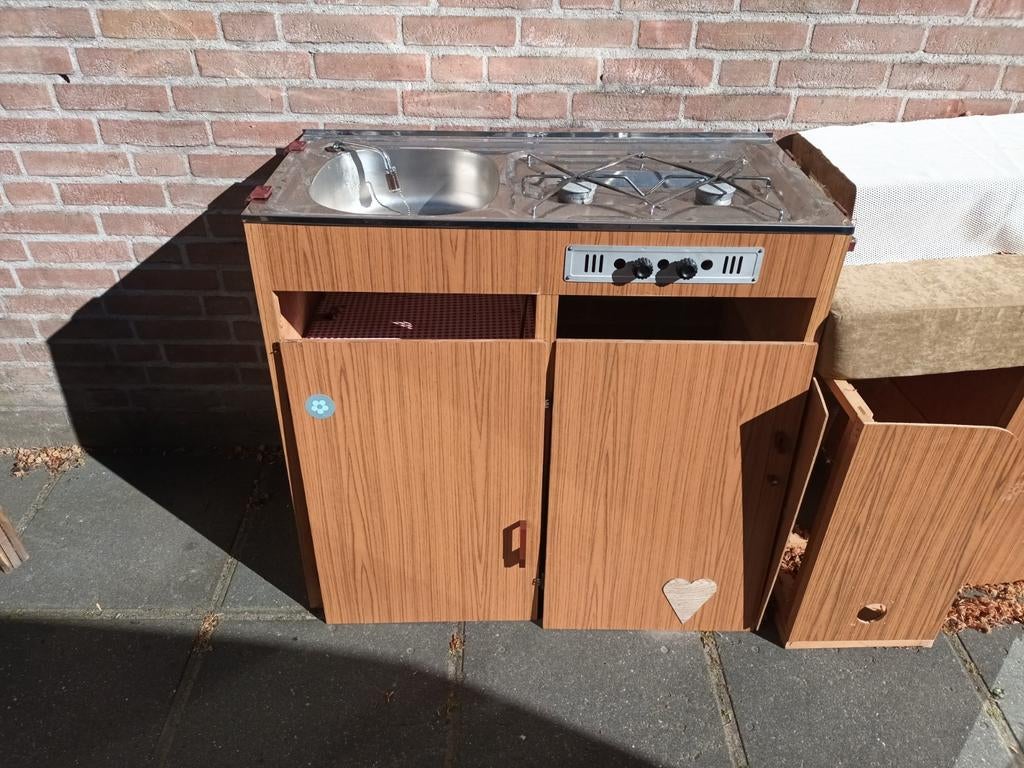Predom keukenblokje met kook en spoelbak, Ophalen of Verzenden