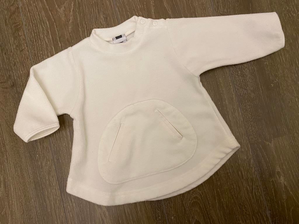 ZGAN!!! Wit baby meisjes truitje maat 68 van de HEMA, Ophalen of Verzenden, Zo goed als nieuw, Hema, Truitje of Vestje