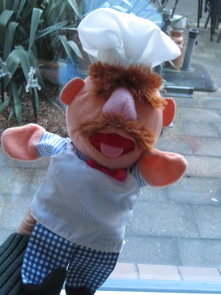 Handpop Kok Chef van The Muppets Albert Heijn AG Mega, Ophalen of Verzenden, Zo goed als nieuw, Overige typen, Wasbaar