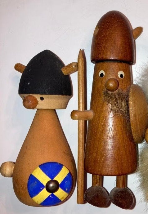 2 Houten Vikingen Hout Zweden Denemarken Prijs Stuk!, Ophalen