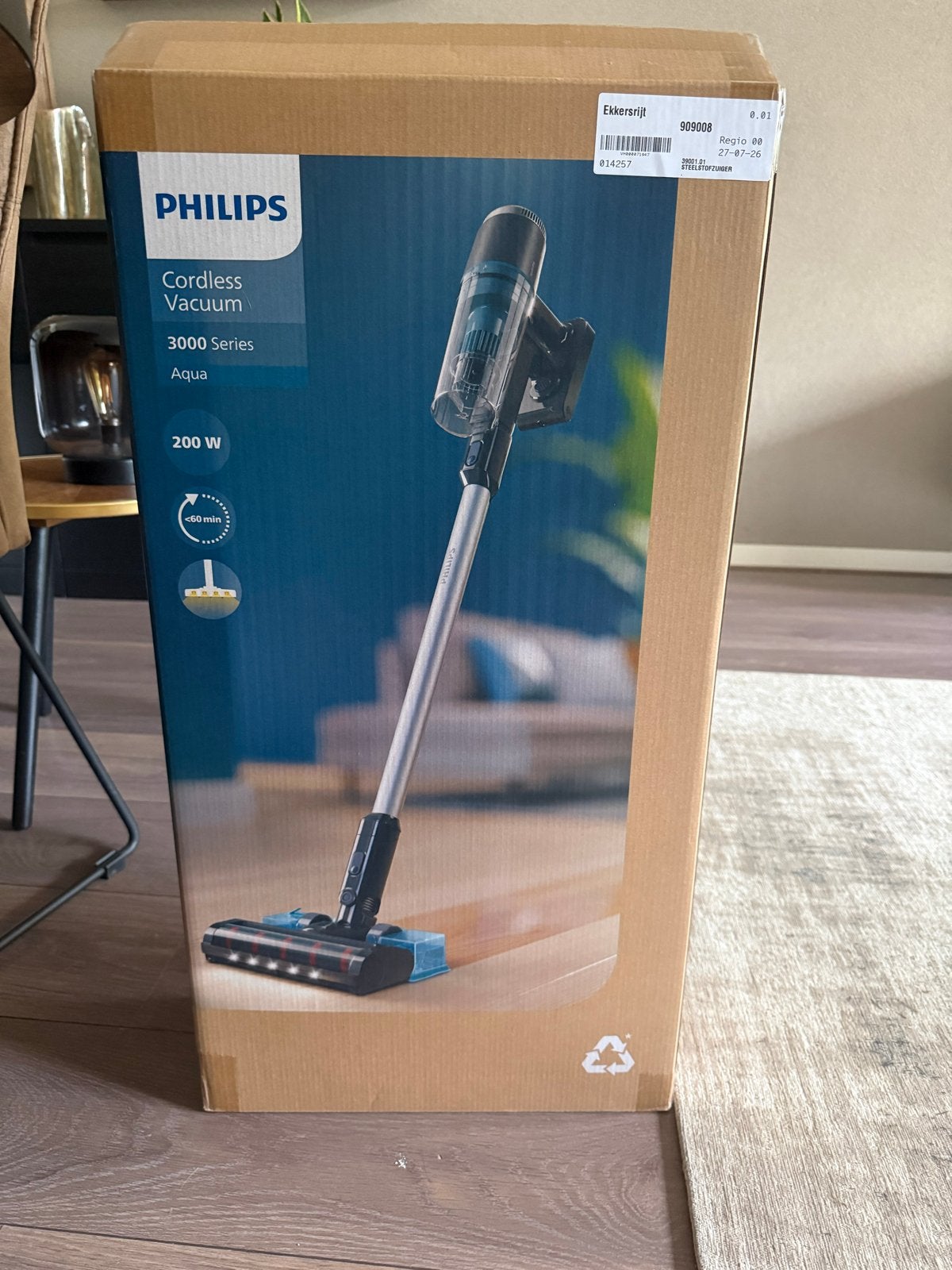 Philips Cordless Vacuum 3000 Series Aqua - Nieuwstaat, Philips, Draadloos, Ophalen of Verzenden, Zo goed als nieuw