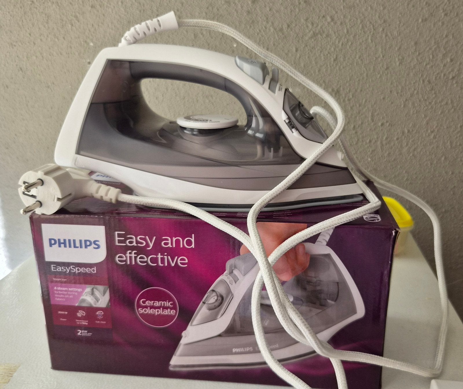 Philips EasySpeed Iron/Strijkijzer, Ophalen, Zo goed als nieuw, Strijkijzer met snoer